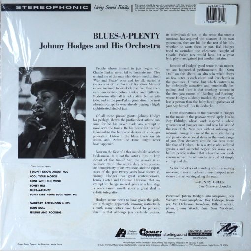 Johnny Hodges & His Orchestra - Blues A Plenty - Image 2