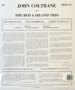 John Coltrane With The Red Garland Trio