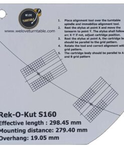 แผ่น PVC Set Up หัวเข็ม Rek-O-Kut S160 (New)