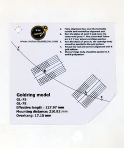 แผ่น PVC Set Up หัวเข็ม Goldring GL 75/78 (New)