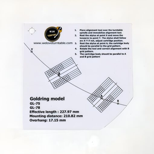 แผ่น PVC Set Up หัวเข็ม Goldring GL 75/78 (New)