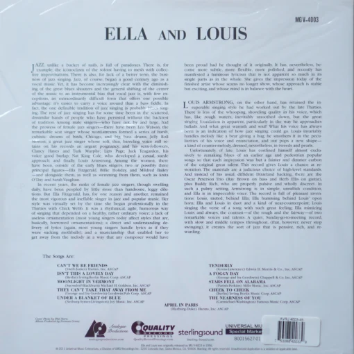 Ella Fitzgerald & Louis Armstrong - Ella & Louis - Image 2