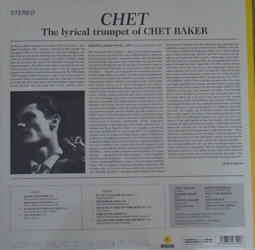 Chet Baker - Chet (Color Vinyl) - Image 2