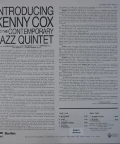 Kenny Cox – Introducing Kenny Cox And The Contemporary Jazz Quintet