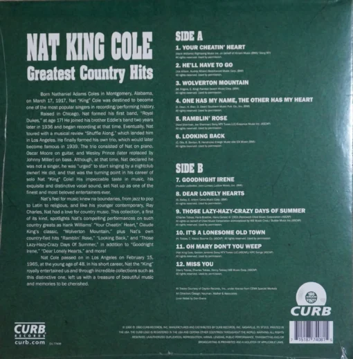 Nat King Cole - Greatest Country Hits - Image 2