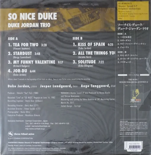 Duke Jordan Trio ‎- So Nice Duke - Image 2