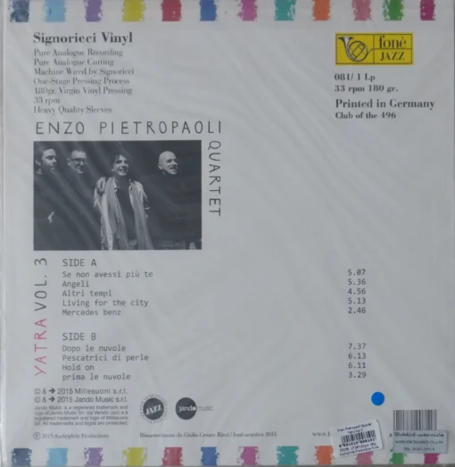 Enzo Pietropaoli Quartet - Yatra Vol. 3 - Image 2