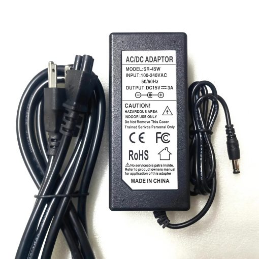 AC/DC Adapter Switching Power Supply DC15V 3A (New) - Image 2