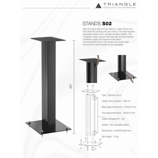 ขาตั้งลำโพง Triangle Stands S02 (New) - Image 2