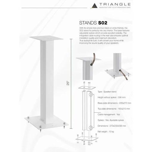 ขาตั้งลำโพง Triangle Stands S02 (New) - Image 3