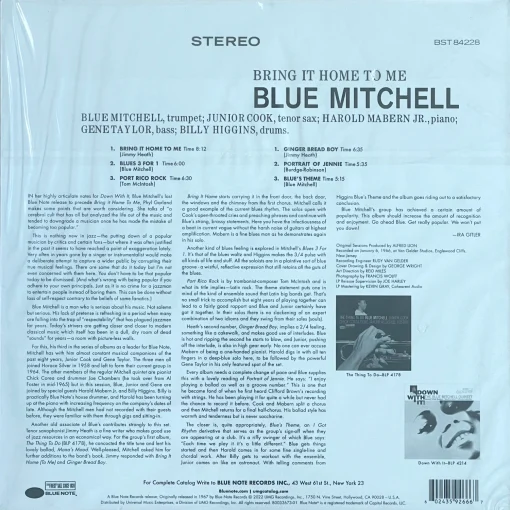 Blue Mitchell - Bring It Home To Me - Image 2