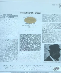 Monk – Straight, No Chaser