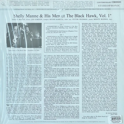 Shelly Manne & His Men At the Black Hawk, Vol. 1 - Image 2