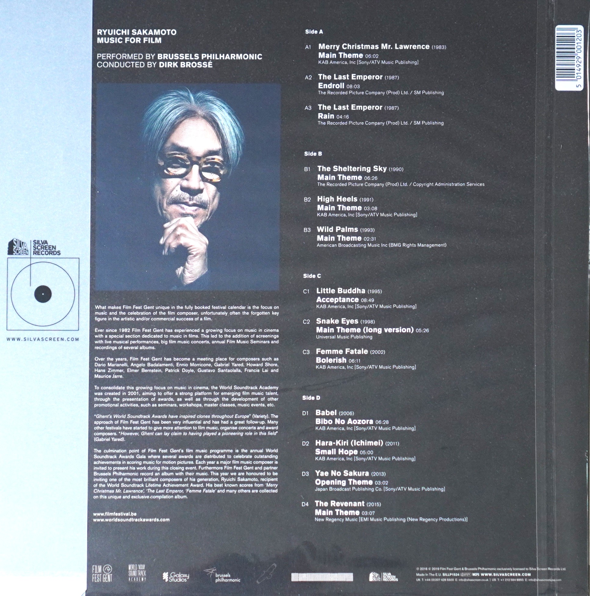 Ryuichi Sakamoto - Music For Film (Amber & Black Spatter Vinyl) - Image 2