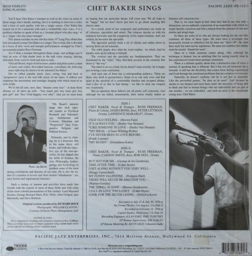 Chet Baker - Chet Baker Sings (Blue Note Tone Poet Series) - Image 2