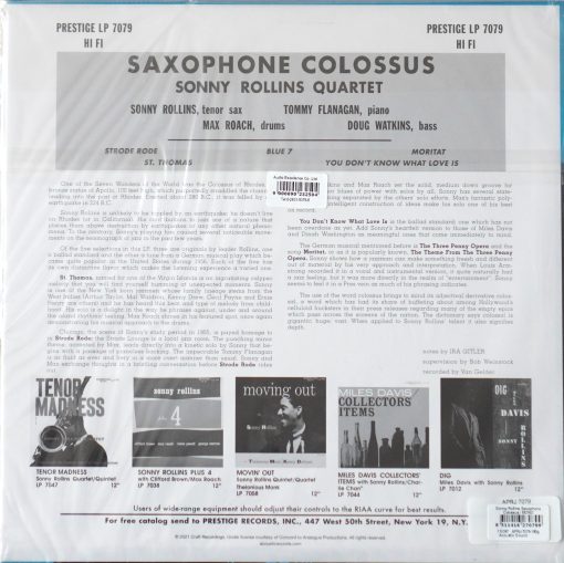 Sonny Rollins - Saxophone Colossus - Image 2