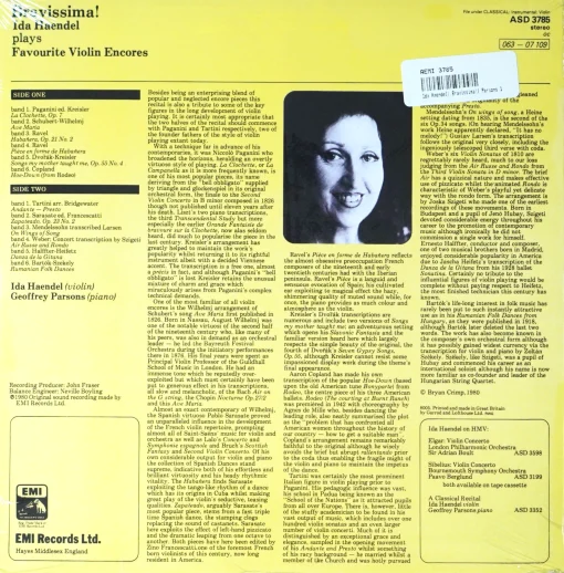 Ida Haendel - Famous Violin Encores - Image 2