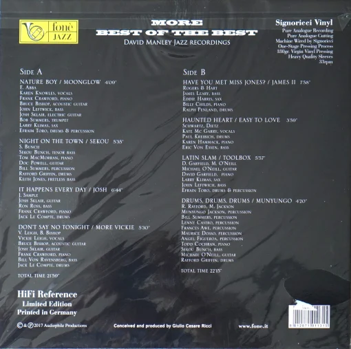 David Manley Jazz Recordings More Best Of The Best - Image 2