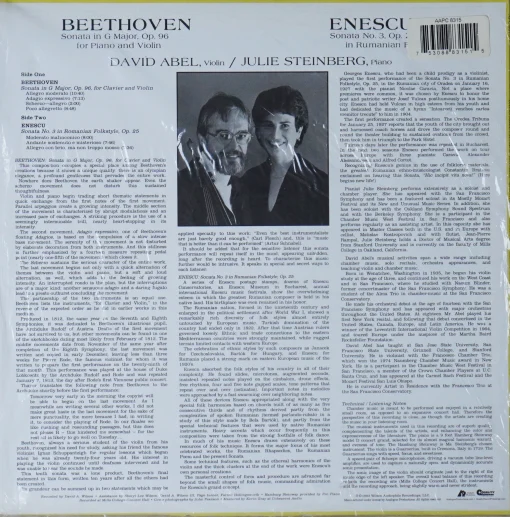 David Abel & Julie Steinberg Beethoven & Enescu - Image 2