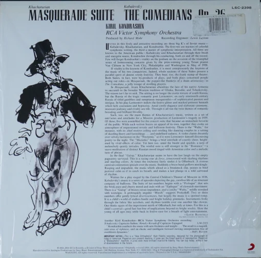 Khachaturian: Masquerade Suite / Kabalevsky: The Comedians - Image 2