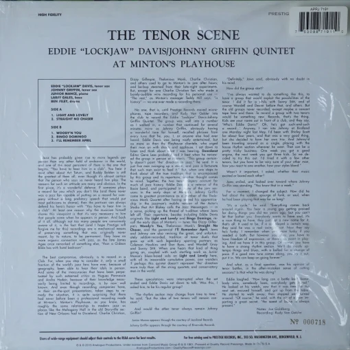 The Eddie "Lockjaw" Davis & Johnny Griffin Quintet The Tenor Scene - Image 2