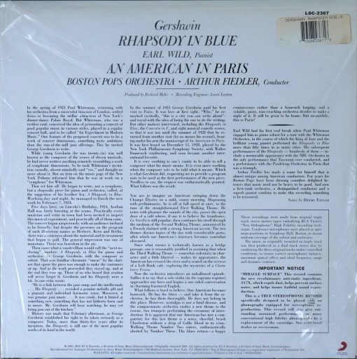Gershwin Rhapsody In Blue & An American In Paris - Image 2