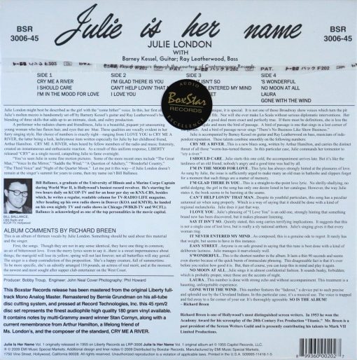 Julie London - Julie Is Her Name, Vol. 1 - Image 2