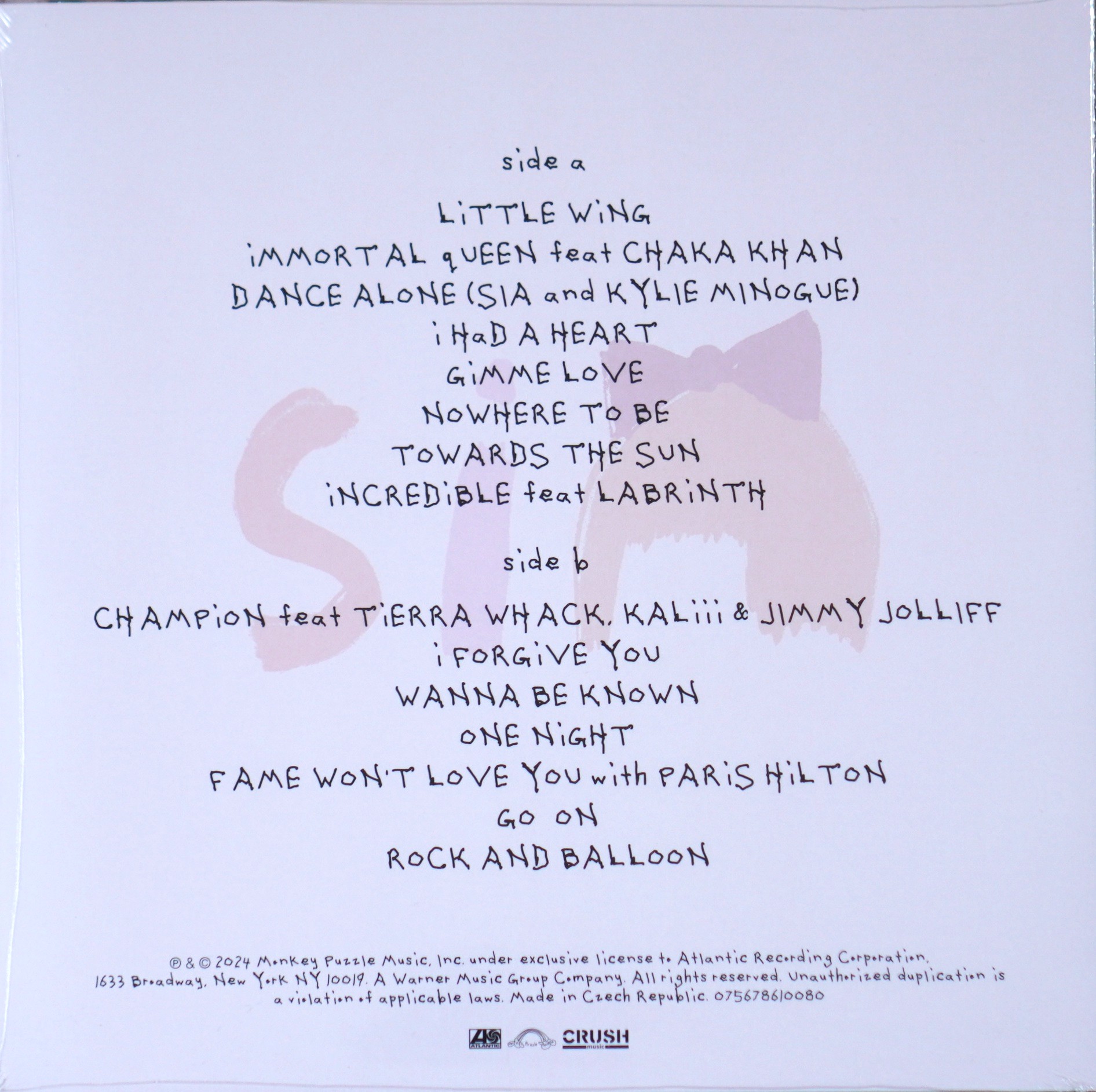 Sia - Reasonable Woman (Baby Love Pink Vinyl) - Image 2