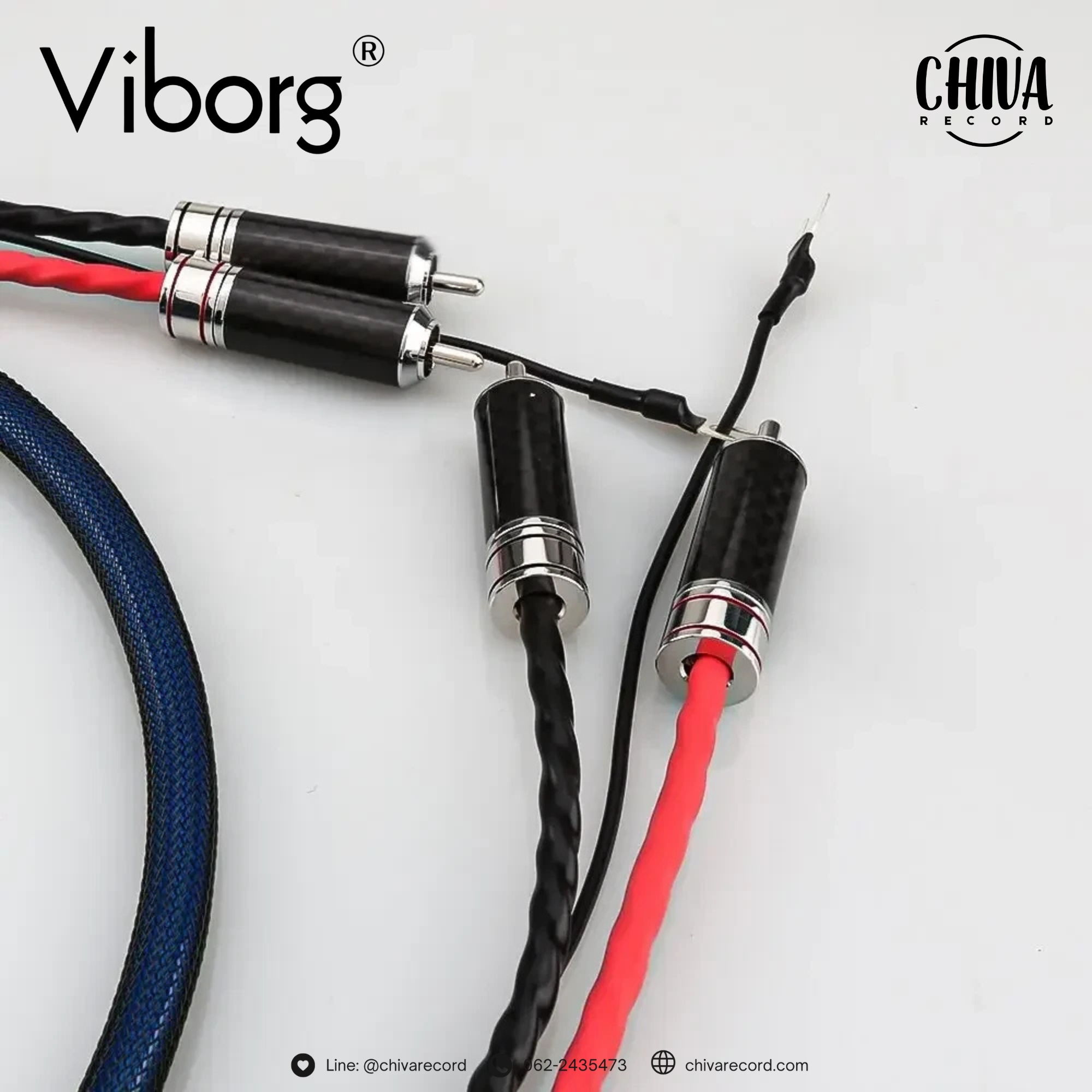 สายสัญญาณ RCA To RCA Viborg LC801 Phono Cable 1.2M (New) - Image 4