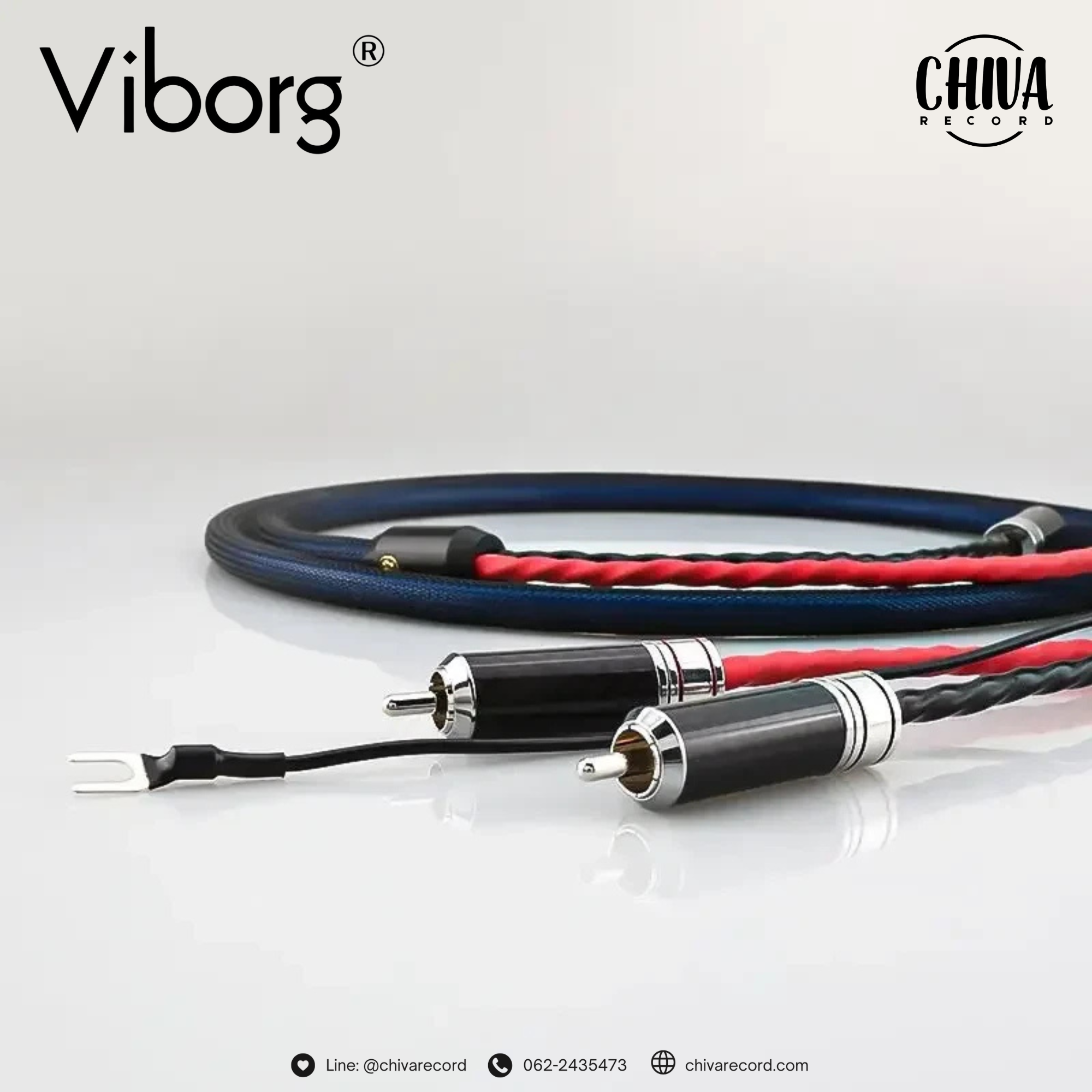 สายสัญญาณ RCA To RCA Viborg LC801 Phono Cable 1.2M (New) - Image 5