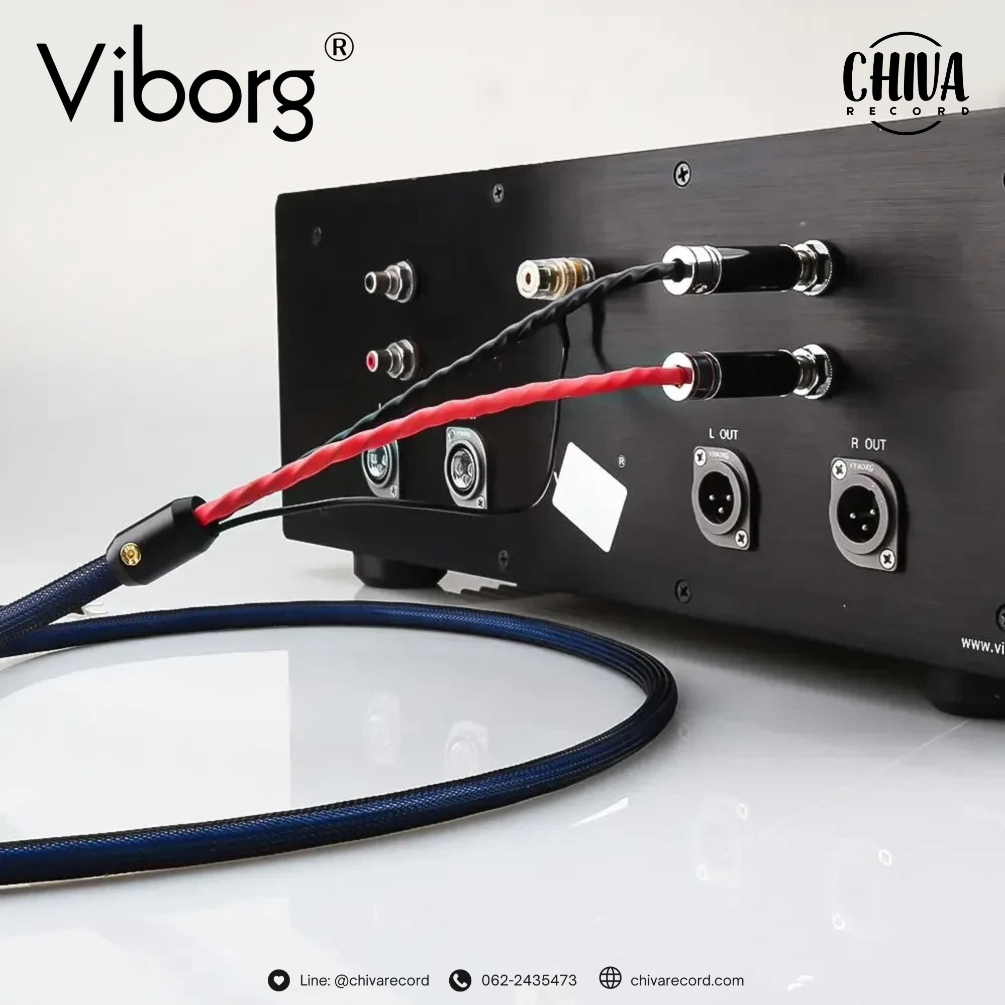 สายสัญญาณ RCA To RCA Viborg LC801 Phono Cable 1.2M (New) - Image 6