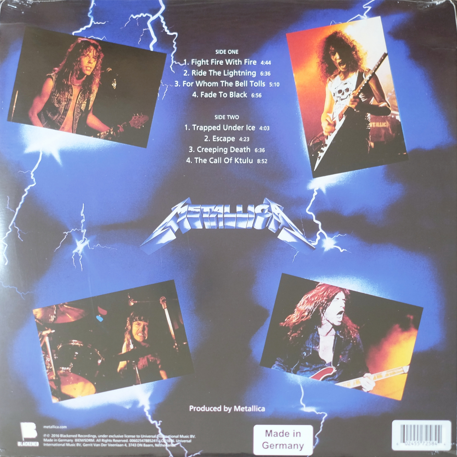 Metallica - Ride The Lightning (Clear Electrice Blue Vinyl) - Image 2
