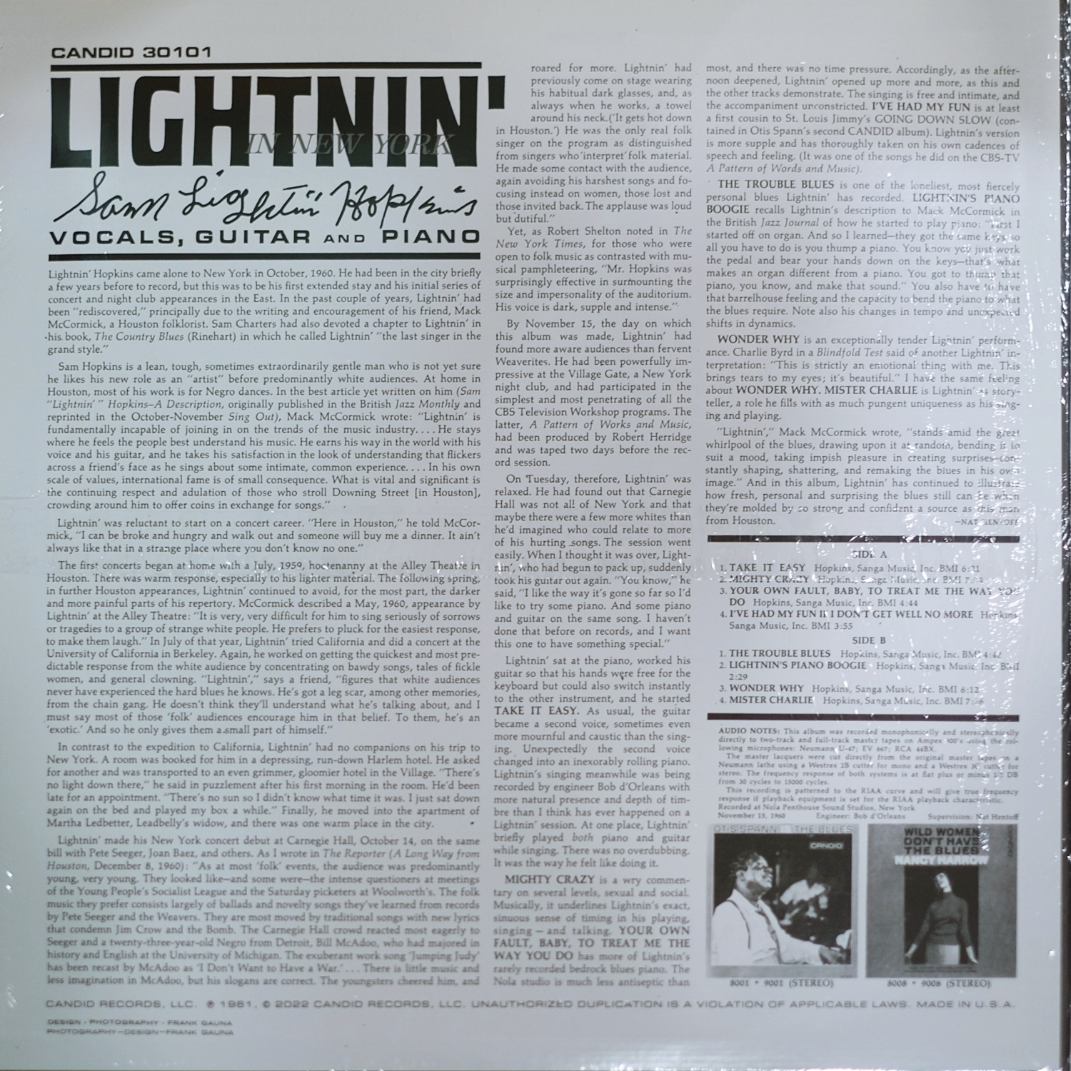 Sam Lightnin Hopkins - Lightnin In New York - Image 2