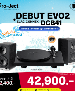 เครื่องเล่นแผ่นเสียง Pro-Ject Debut Carbon EVO 2 HBK + ลำโพง Elac Debut Connex DCB41 Black (New)