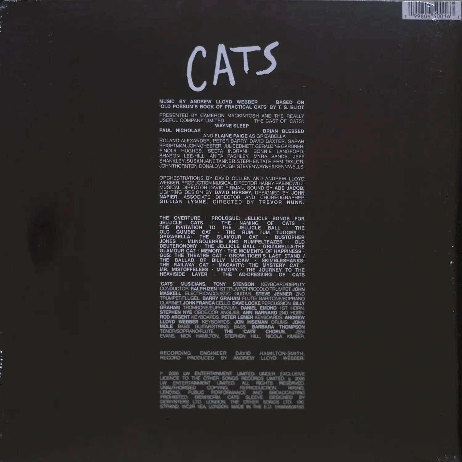 Andrew Lloyd Webber - Cats (Original Cast Recording) (Yellow Vinyl) - Image 2