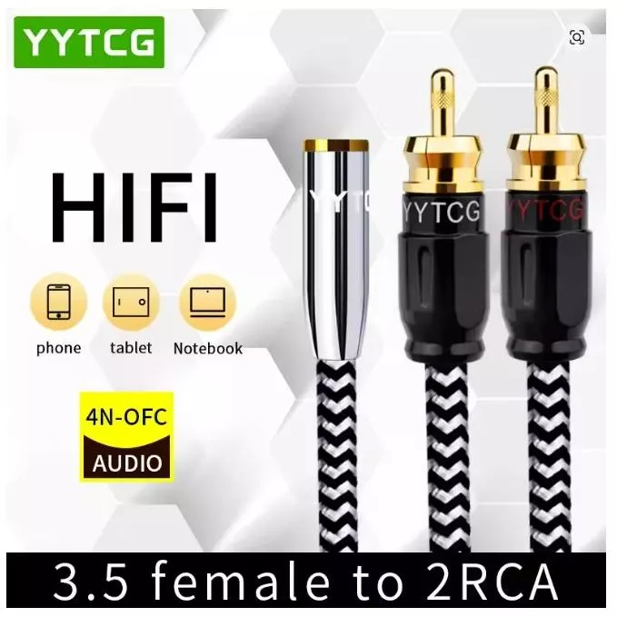 สายสัญญาณ YYTCG RCA to 3.5 ตัวเมีย (New)
