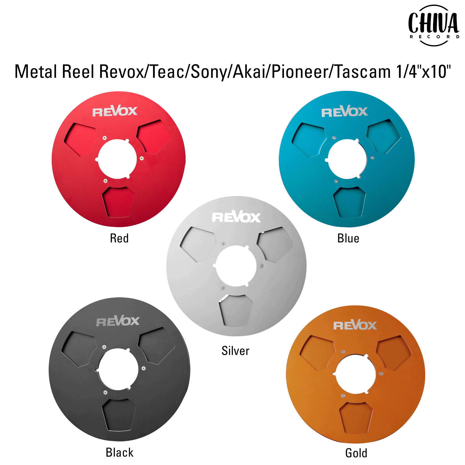 Metal Reel Revox/Teac/Sony/Akai/Pioneer/Tascam 1/4"x10" (New)