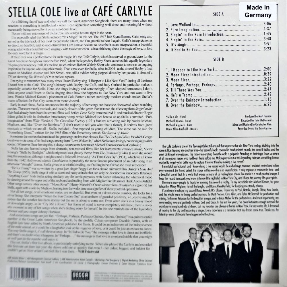 Stella Cole - Live At Cafe Carlyle - Image 2