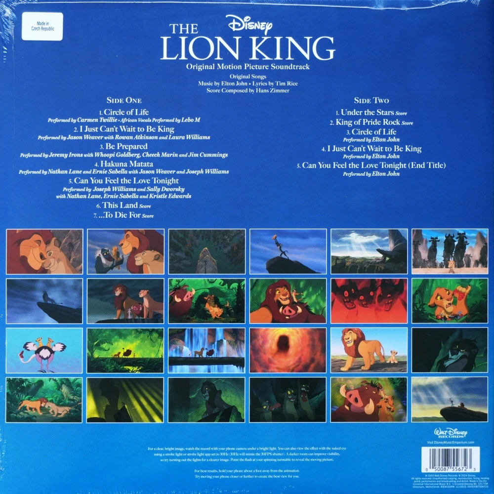 The Lion King OST. 30th Anniversary (Zoetrope Vinyl) - Image 2