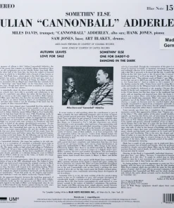 Cannonball Adderly – Somethin’ Else (Blue Note Essential Vinyl Series)